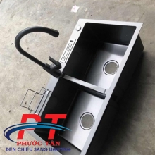 Chậu rửa chén Nano 8245 Vắt dao vắt thớt