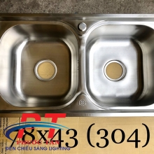 Chậu rửa chén inox 78x43x304