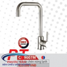 Vòi rửa chén nóng lạnh inox 304 mờ Caro
