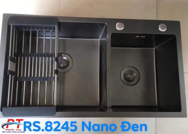 Chậu rửa chén Nano 8245 lệch