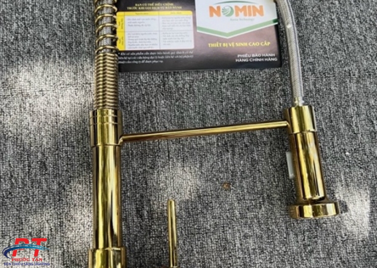 Vòi chén lò xo vàng VC-F39V